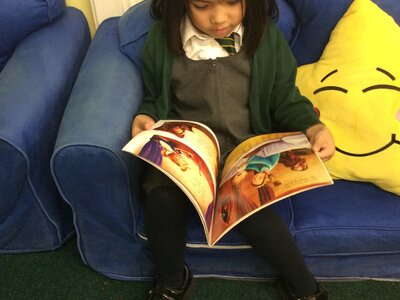 Image of Reading in Our Reading Corner